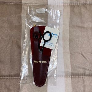 ✂️ NWT Red Baron Razorette #722 Shears w/Leather Case